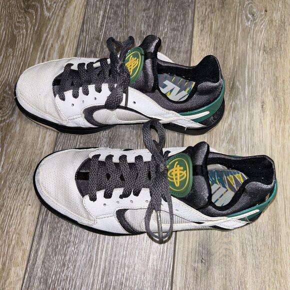 Nike Huarache Run Women's US Size 6 White Green Sneaker Shoes 385433-111 - Picture 6 of 11
